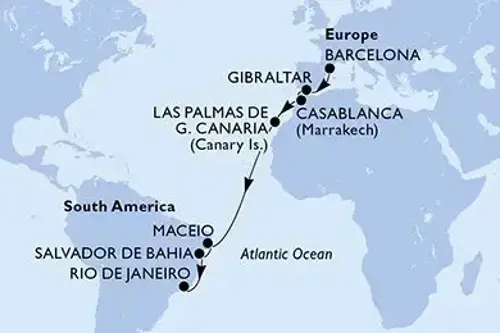 Cruise itinerary