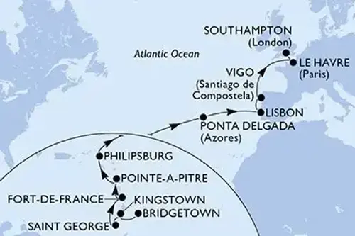 Cruise itinerary