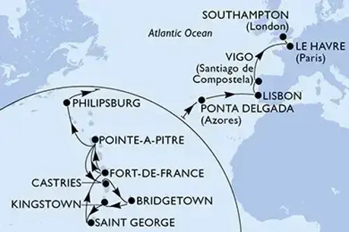 Cruise itinerary