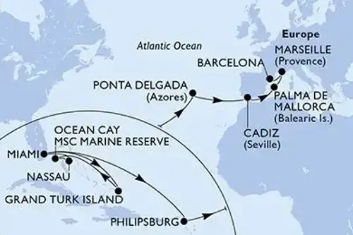 Cruise itinerary
