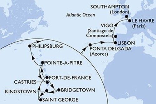Cruise itinerary