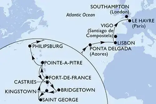 Cruise itinerary