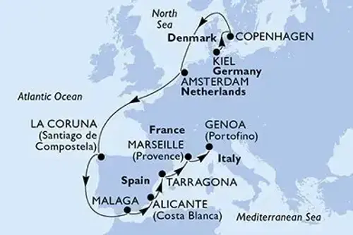 Cruise itinerary