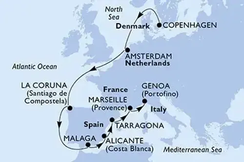 Cruise itinerary