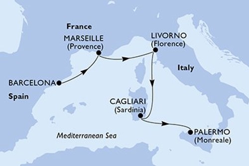 Маршрут круиза