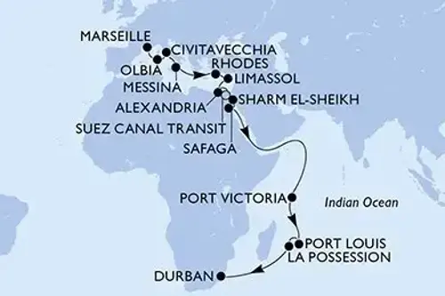 Cruise itinerary