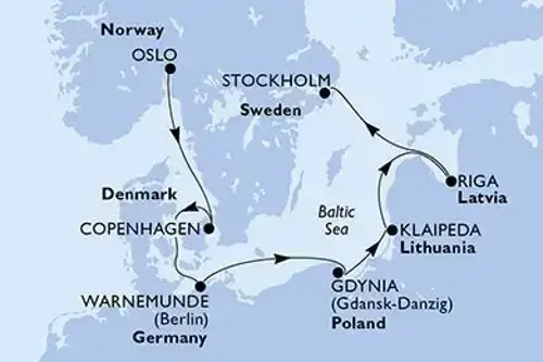 Cruise itinerary