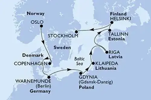 Маршрут круиза