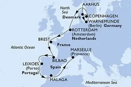 Cruise itinerary