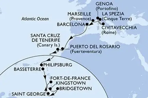 Cruise itinerary