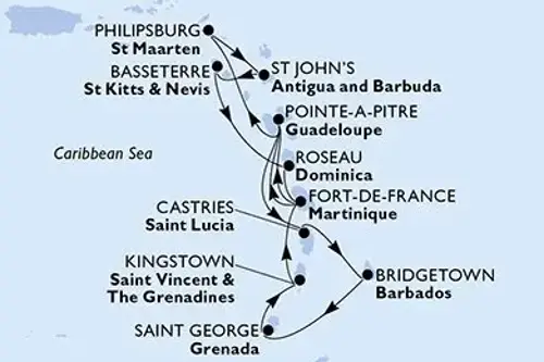 Cruise itinerary