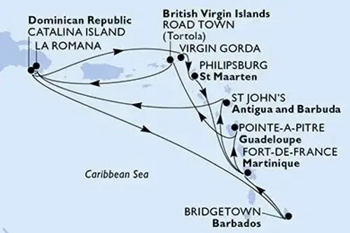 Cruise itinerary