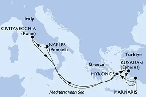 Cruise itinerary