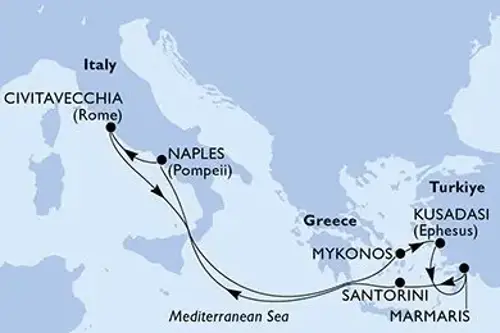 Cruise itinerary