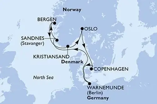 Cruise itinerary