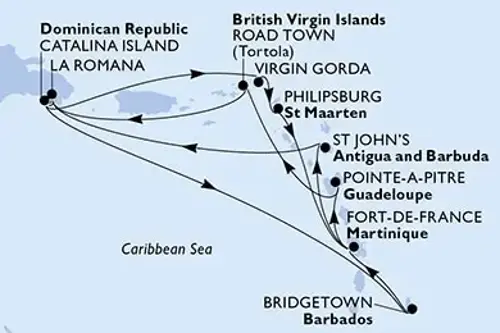 Cruise itinerary