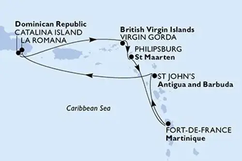 Cruise itinerary