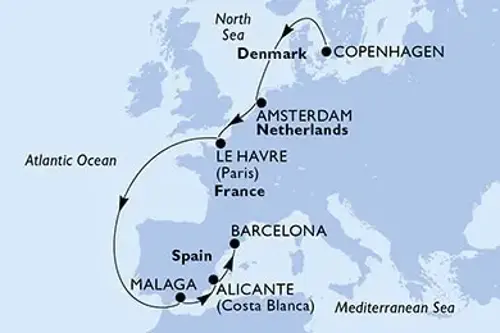 Cruise itinerary