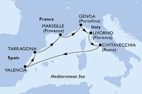 Cruise itinerary