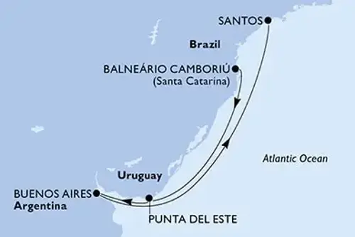 Cruise itinerary