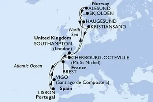 Cruise itinerary
