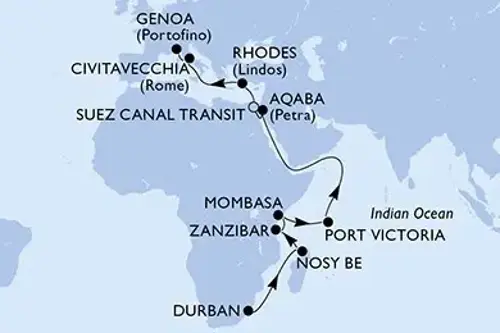 Cruise itinerary