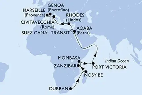 Cruise itinerary