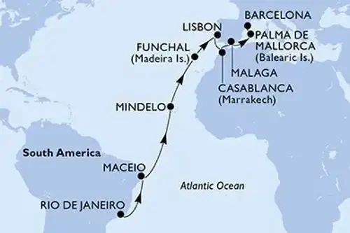 Cruise itinerary