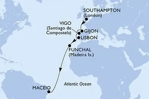 Cruise itinerary