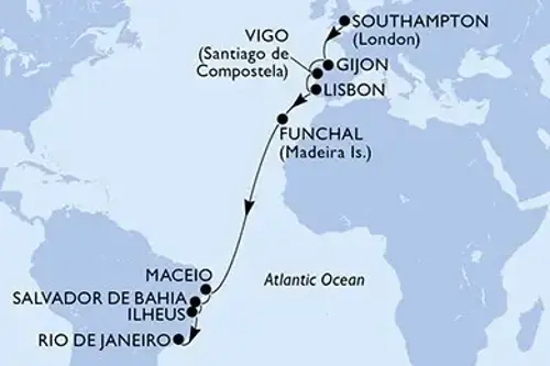 Cruise itinerary
