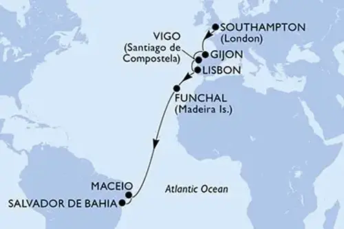 Cruise itinerary