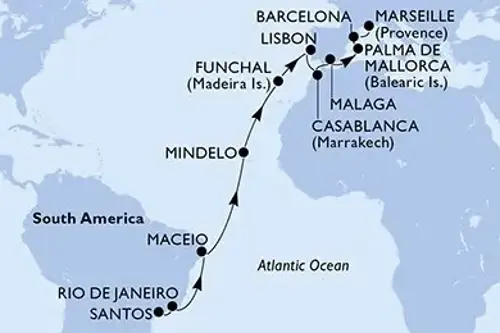 Cruise itinerary