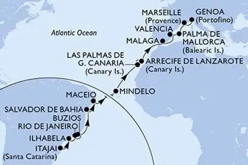 Cruise itinerary