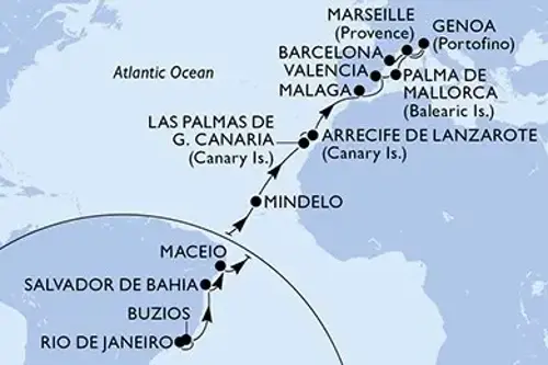 Cruise itinerary