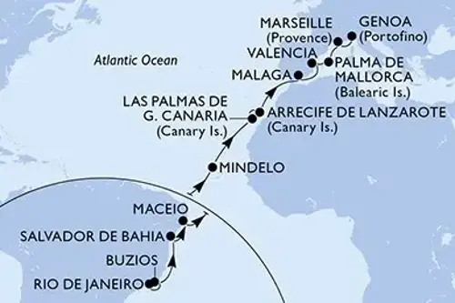 Cruise itinerary