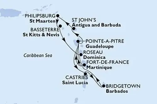 Cruise itinerary