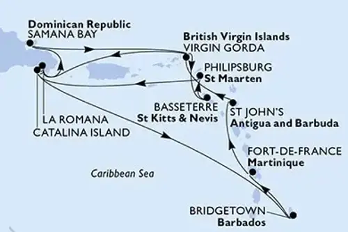 Cruise itinerary