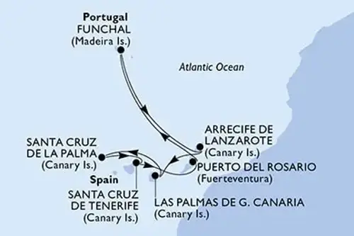 Cruise itinerary