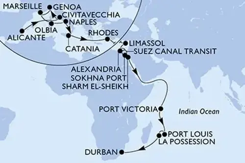 Cruise itinerary