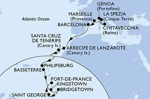 Cruise itinerary