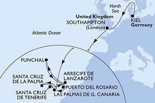 Cruise itinerary