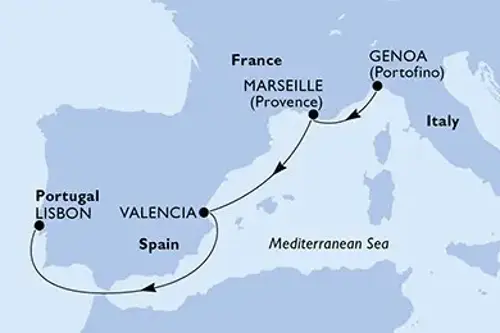 Cruise itinerary