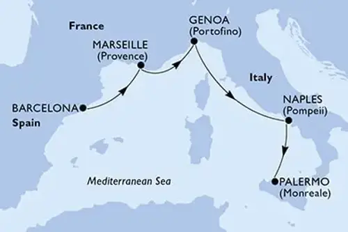 Cruise itinerary