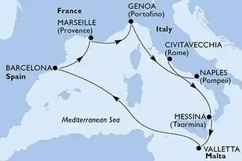 Cruise itinerary