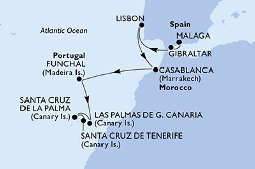 Cruise itinerary