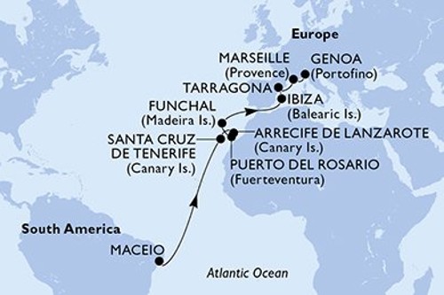 Cruise itinerary