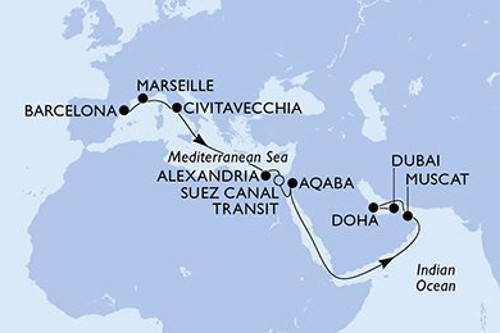 Cruise itinerary