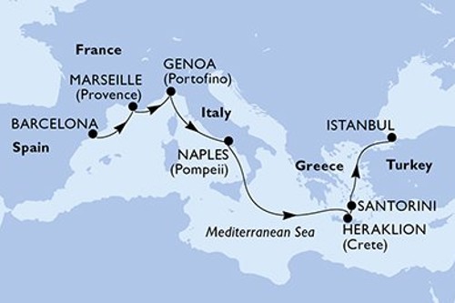 Cruise itinerary