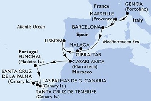 Cruise itinerary